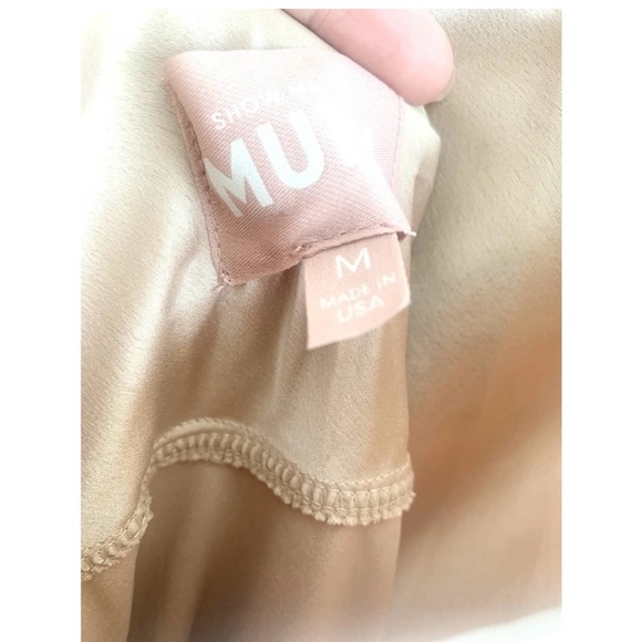 Show Me Your Mumu Tuscany Dress in Champagne Luxe Satin M - Picture 5 of 6